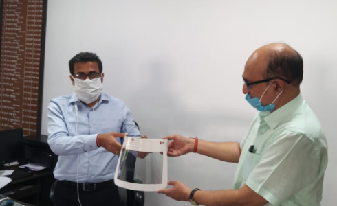 A protective face shield