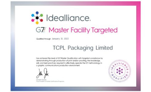 TCPL Goa Factory certified for G7 Master Facility Qualification